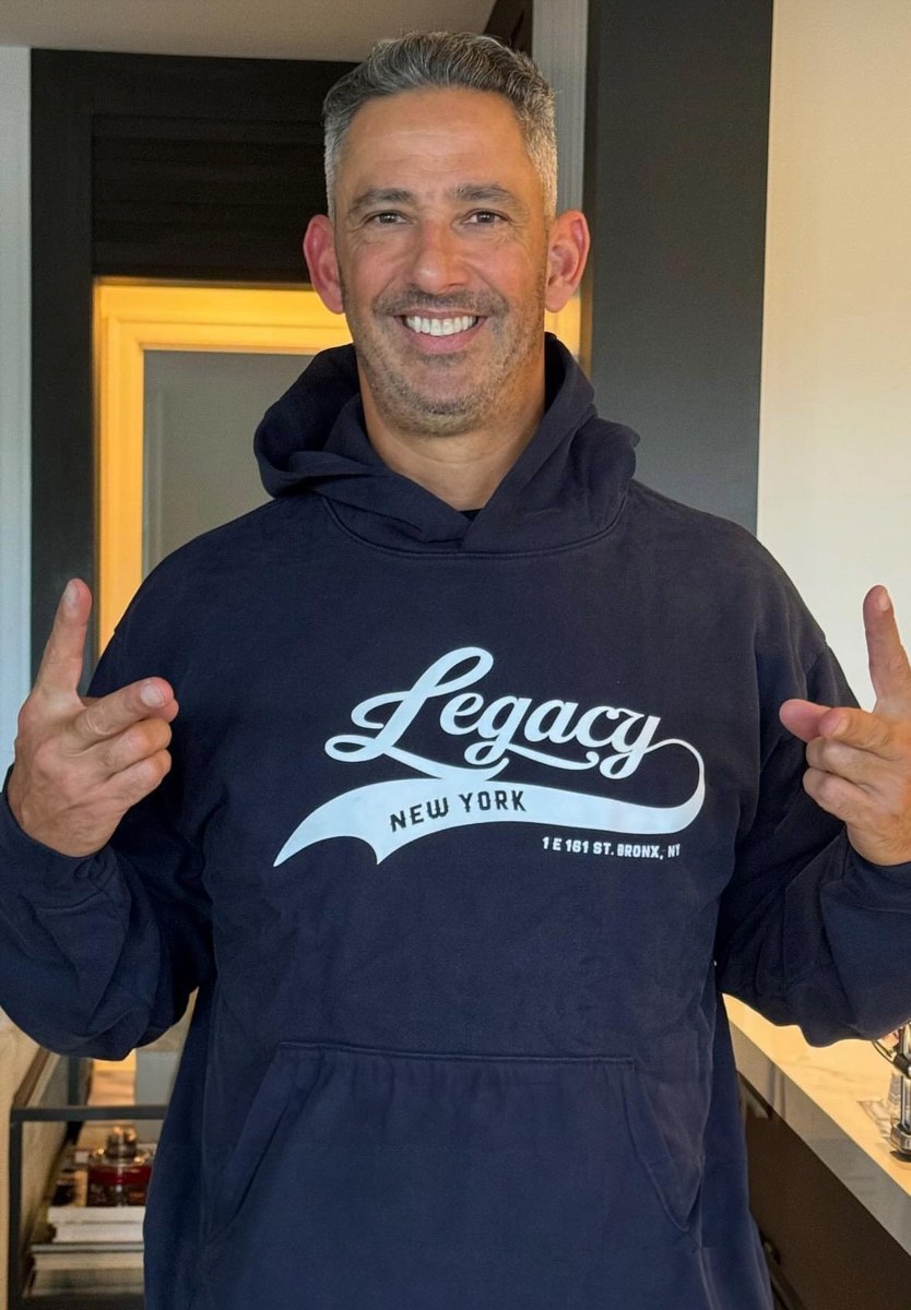 Ariel Epstein wearing Legacy Brand at Yankee Stadium